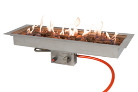 Easyfires Inbouwbrander rechthoek 76x26 cm RVS