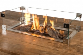 Glazen ombouw Cocoon Table Inbouwbrander rechthoek