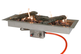 Easyfires Inbouwbrander rechthoek 76x26 cm RVS