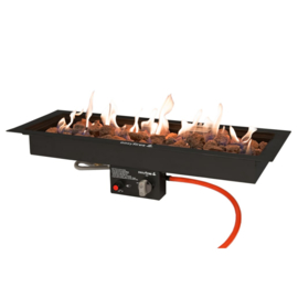 Easyfires Inbouwbrander rechthoek 76x26 cm zwart