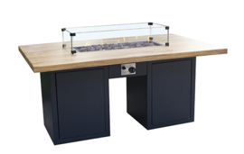 Cozy Living Vuurtafel Sagres carbon/black 150x90