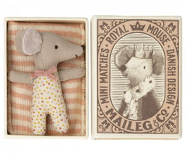 SLEEPY/WAKEY BABY MOUSE IN MATCHBOX ROSE