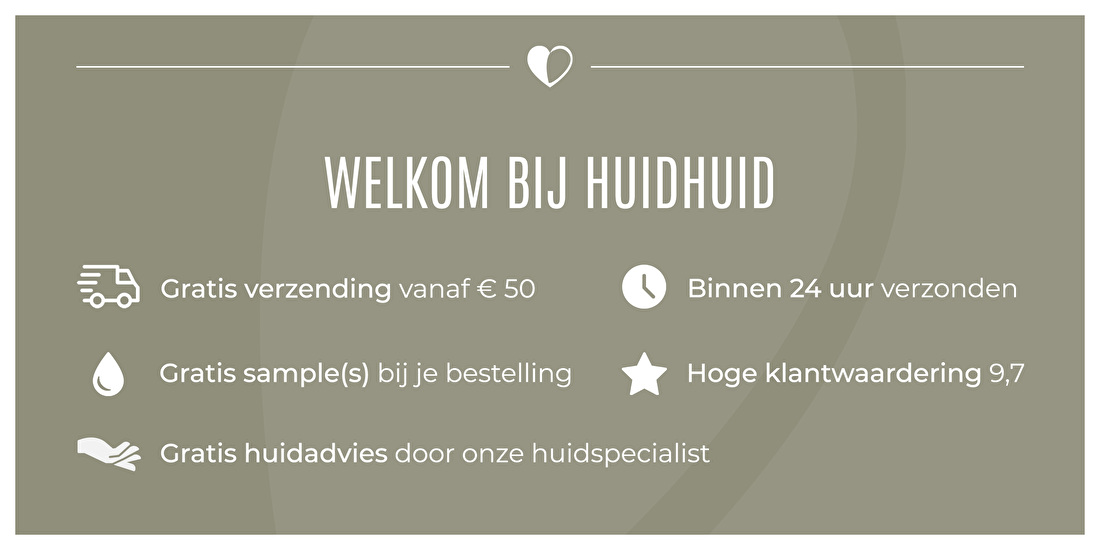 Gratis verzending vanaf € 50, binnen 24 uur verzonden, gratis sample bij je bestelling | HuidHuid Skincare