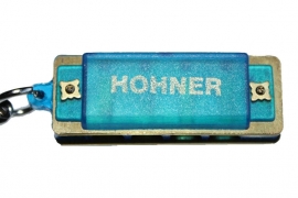 Kleine Hohner mondharmonica - Blauw kunststof