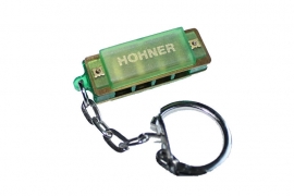 Kleine Hohner mondharmonica - Groen kunststof