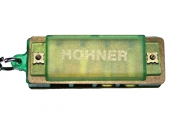 Kleine Hohner mondharmonica - Groen kunststof