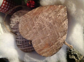 Houten hart groot