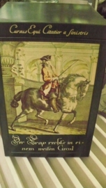 oud blik met paard en ridder!! verkocht!!