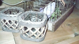 windlichtje  van rotan verkocht