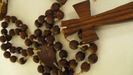 oude houten rozenkrans