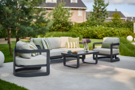 Hartman Milano Loungeset Zwart met Loungetafel