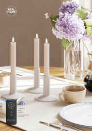 2 stuks Deluxe Homeart LED Dinerkaars met Real Flame  - vele kleuren
