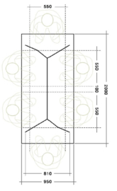 Indusigns Hairpin A-Symetrisch Tafelfame Size S