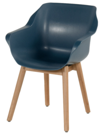 Hartman Sophie Teak Dining Tuinstoel Steel Blue