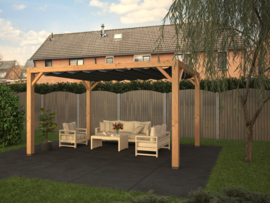 Pergola 324x324 met Harmonicadoek Cool Grey