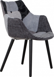 Zuiver Stoel Eleven Patchwork Grey