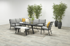 Garden Impressions Sergio Diningset- 5-persoons - Lichtgrijs - Rechts