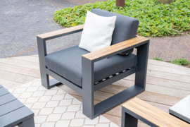 Garden Impressions Cube lounge fauteuil zwart