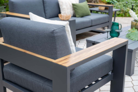 Garden Impressions Cube lounge fauteuil zwart