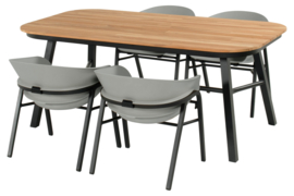 Hartman Tubb Teak Diningset Concrete Grey