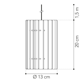 Tjalle en Jasper Zylinder hanglamp Black