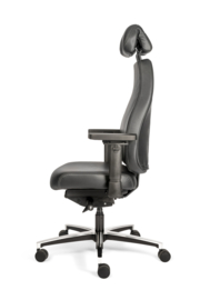 Bureaustoel Livia Leer XL zwart