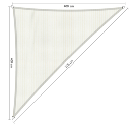 Schaduwdoek Driehoek 90° waterdoorlatend