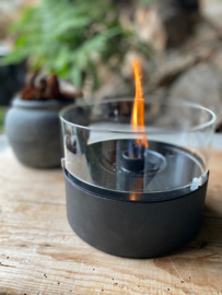 Tenderflame Café 18 Reactive Glaze Tafelvuur - zwart