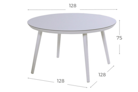 Hartman Sophie Studio HPL Tuintafel Royal White Ø128cm