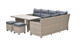 Garden Impressions Seagull Diningset Rechts - 6-persoons - Grijs