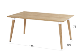 Hartman Sophie Studio Teak Tuintafel Royal White 170x100cm