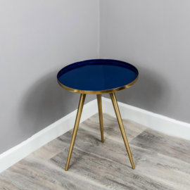 Native Side Table Blue Enamel