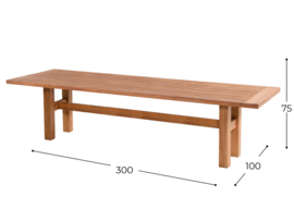 Hartman Yasmani Tuintafel Teak 300x100cm