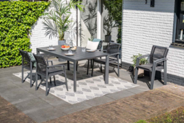 Garden Impressions Gosford tuintafel 180x100 cm Zwart