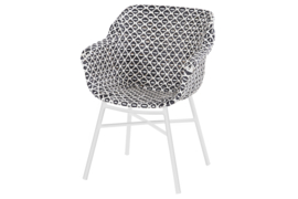 Hartman Delphine Dining Tuinstoel Black-White