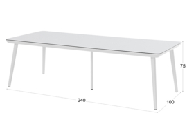 Hartman Sophie Studio HPL Tuintafel Wit 240x100cm