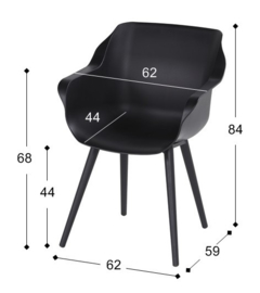 Hartman Sophie Studio Dining Tuinstoel Carbon Black