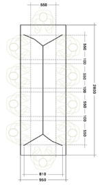 Indusigns Hairpin A-Symetrisch Tafelfame Size L