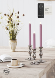 2 stuks Deluxe Homeart LED Dinerkaars met Real Flame  - vele kleuren