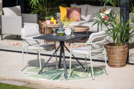 Garden Impressions Rimini tuintafel 80x80 cm Zwart
