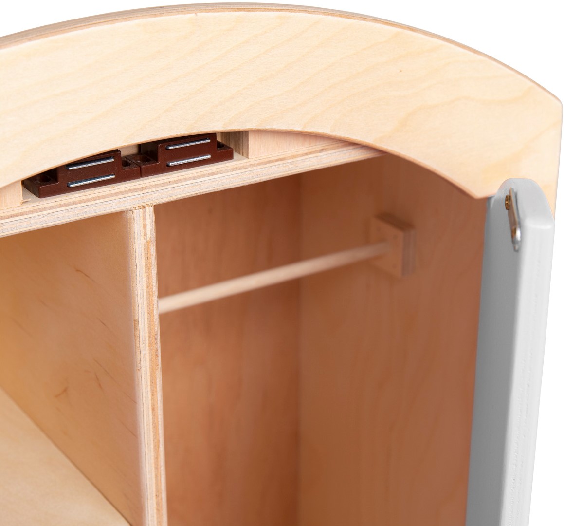 Van Dijk Toys houten speelgoed Poppenkledingkast Wit