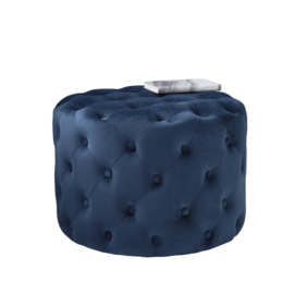 Mistique Blue Tufted Velvet Poef