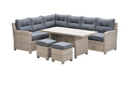 Garden Impressions Seagull Diningset Links - 6-persoons - Grijs