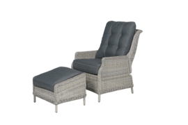 Veracruz lounge fauteuil met voetenbank