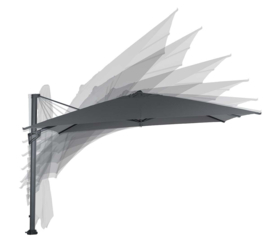 Garden Impressions Hawaii King pole parasol 400x400 - Dark Grey