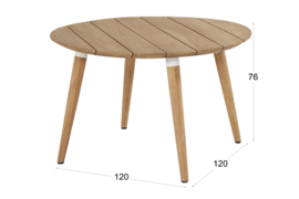 Hartman Sophie Studio Teak Tuintafel Royal White Ø120cm