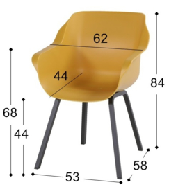 Hartman Sophie Element Dining Tuinstoel Curry Yellow