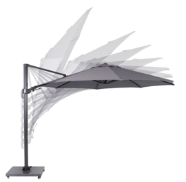 Garden Impressions Hawaii parasol - Ø350 cm - Lichtgrijs