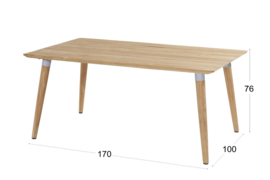 Hartman Sophie Studio Teak Tuintafel Misty Grey 170x100cm