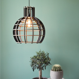 Hanglamp De Lingehof Globe Semi-zwart Ø35